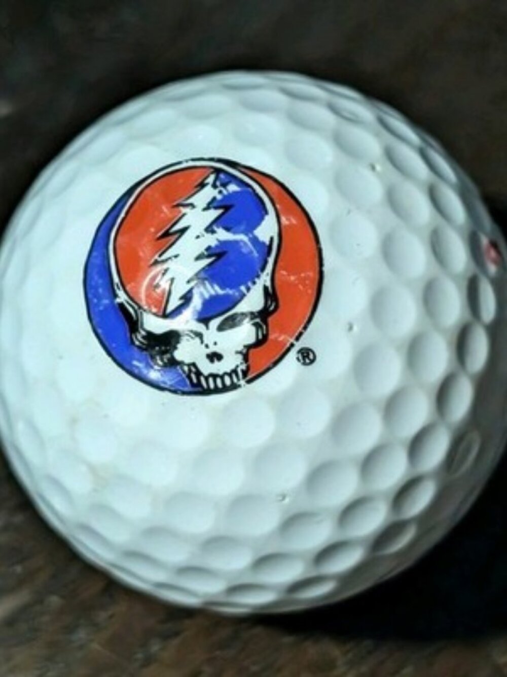 Vintage Grateful Dead Spalding 3 Golf Ball - Steal Your Face Stealie RARE